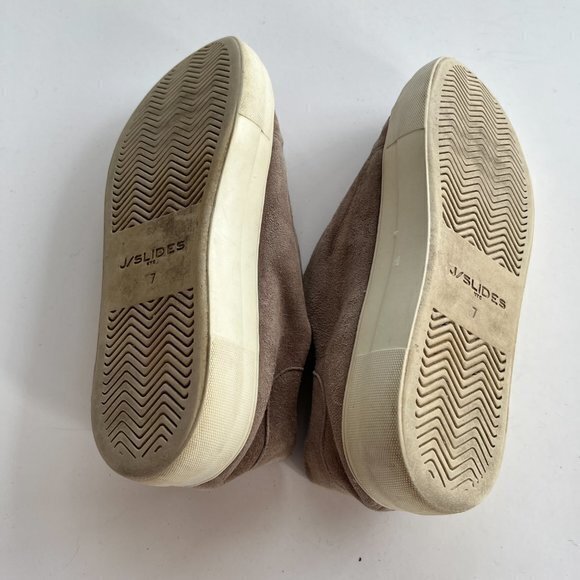 JSLIDES Tan Suede Leather Platform Sneaker Shoes W - Picture 6 of 6